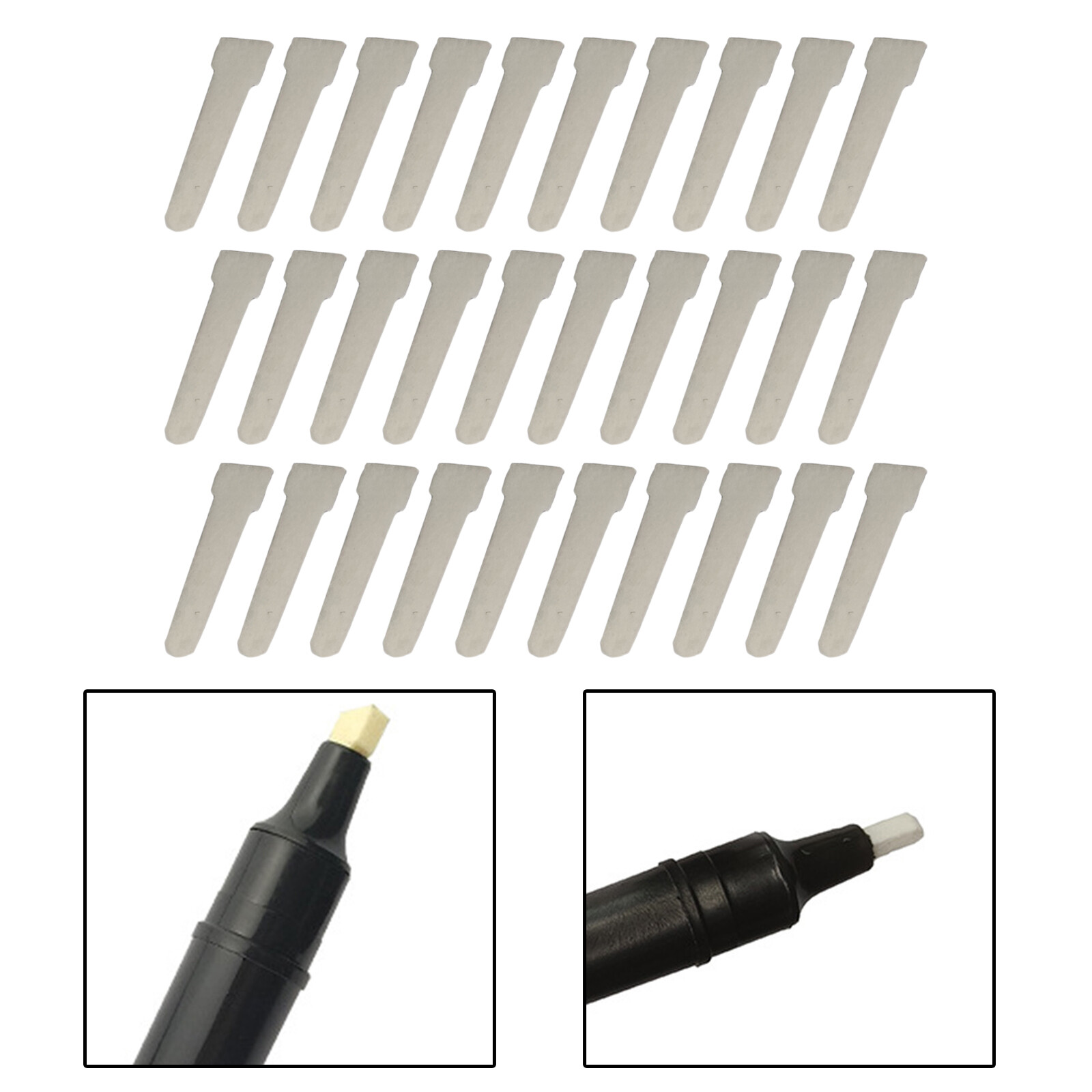 Blesiya 30x Refillable Pen Double Head Fine Replacement Nib Whiteboard Pen Tool DIY
