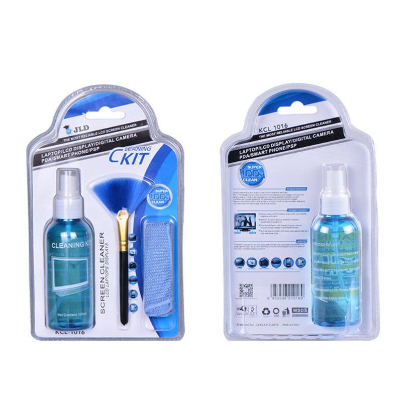3 Pcs/Set Screen Cleaner Solution for Laptop/Phone/ iPad/Eyeglass Cleaner Includes Spray + Brush + Cleaning Cloth