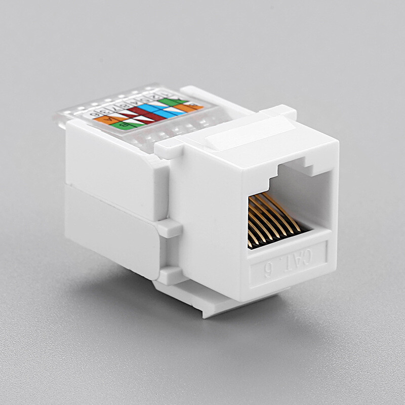 RJ45 Cat6 UTP Keystone Female Jack Connector Adapter Internet Network Lan Cable
