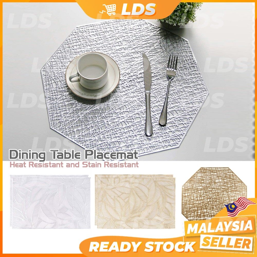 LDS Dining Table Placemat Waterproof Stainproof Washable Kitchen