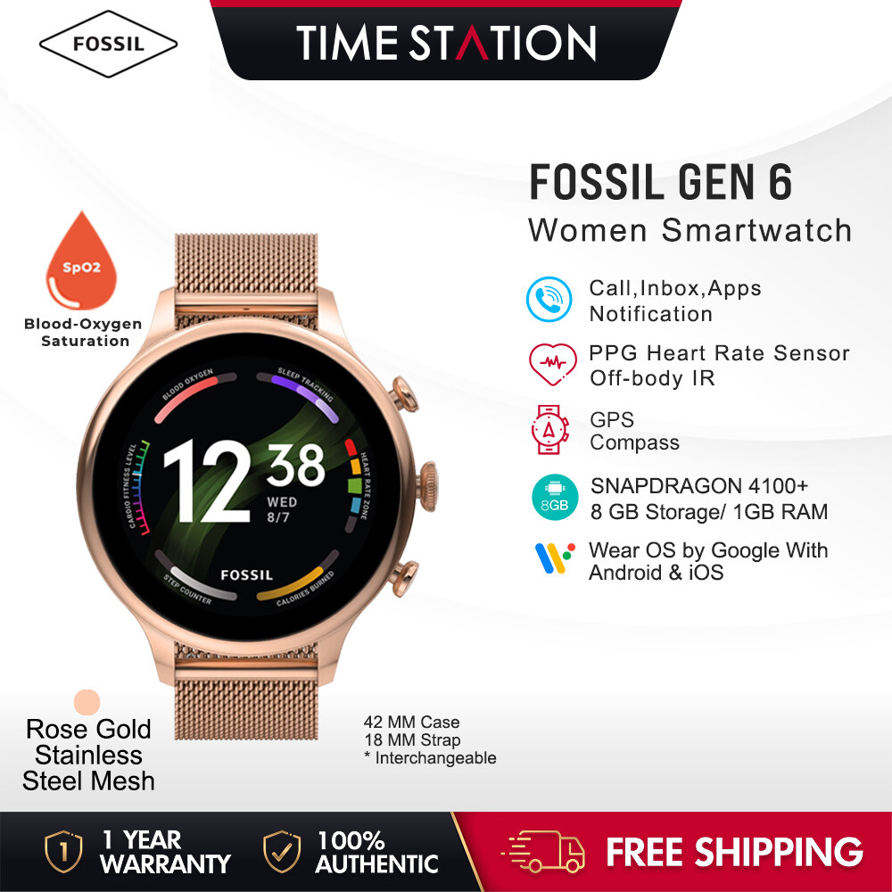 Fossil smartwatch with heart rate monitor best sale