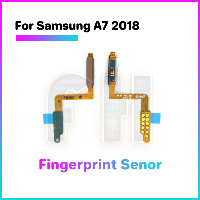 Fingerprint Sensor Touch ID for Samsung Galaxy A7 2018 A750 Finger Pringt sensor home return key flex cable ribbon power button flex replacement parts
