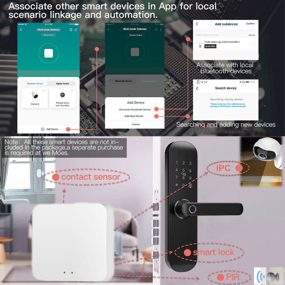 E Life Smart Store Tuya Bluetooth Smart Gateway Hub Bluetooth Smart Life APP Wireless Remote Controller Works For Alexa Google Home