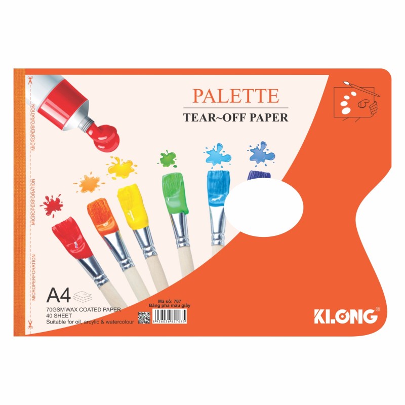 Bảng pha màu giấy Paper Palette khổ A4 - KLONG MS: 767