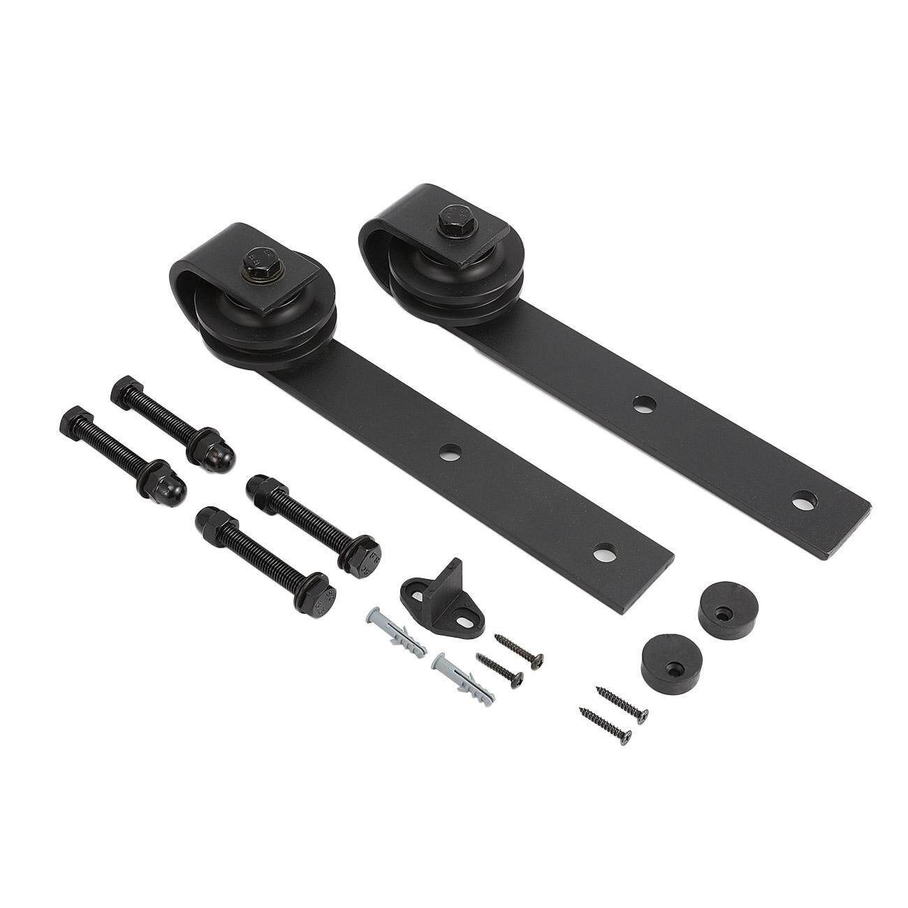 【Ready Stock】Sliding Barn Door Hardware Track Kit Antique Door Hardware Roller Set