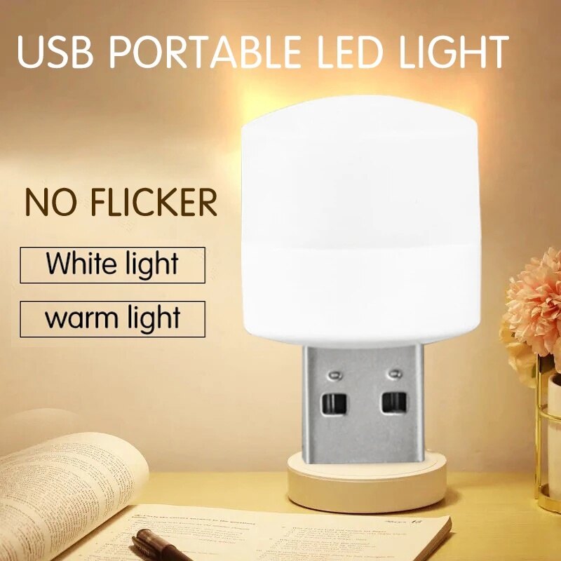 4 Chiếc Đèn Ngủ Cắm USB/Đèn LED Đọc Sách Bảo Vệ Mắt/Đèn Đọc Sách Nhỏ Đầu Giường Sạc USB Điện Thoại Di Động Cho Máy Tính