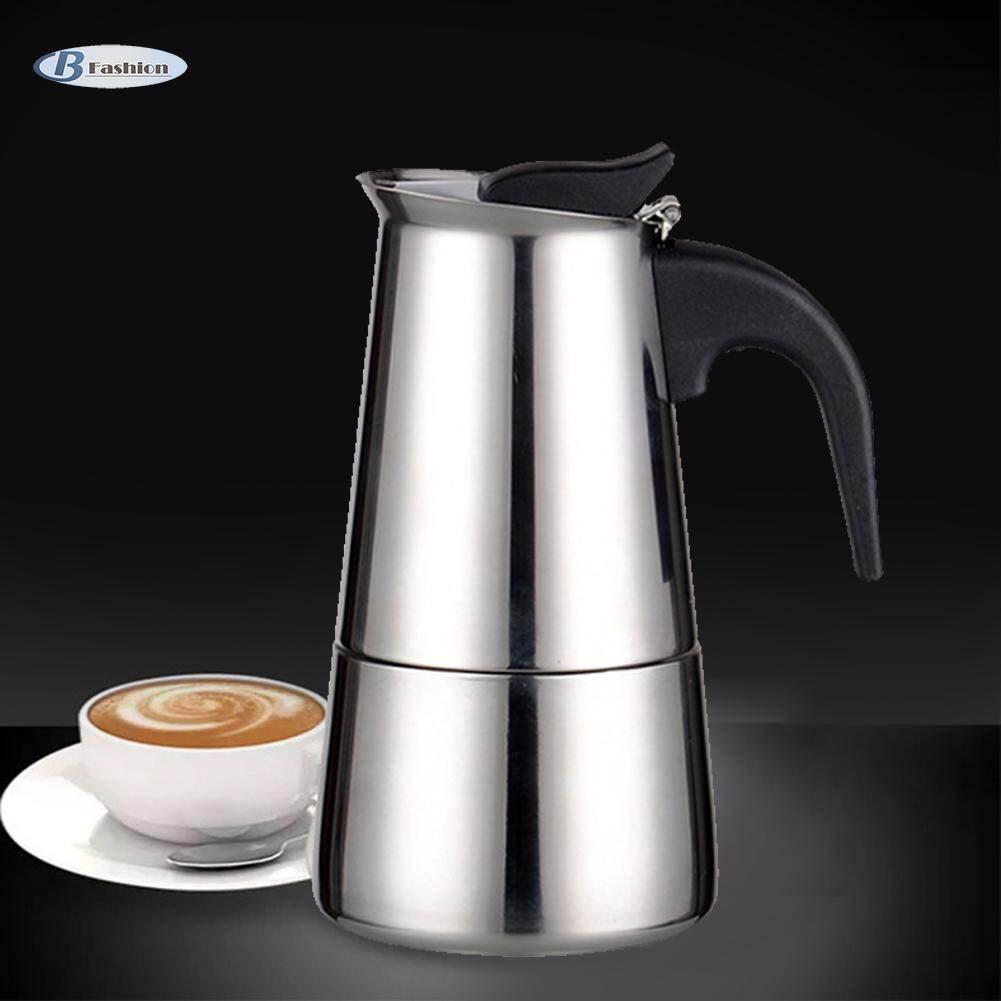 B-F Portable Espresso Coffee Maker Pot Stainless Steel Coffee Brewer Kettle for Pro Barista