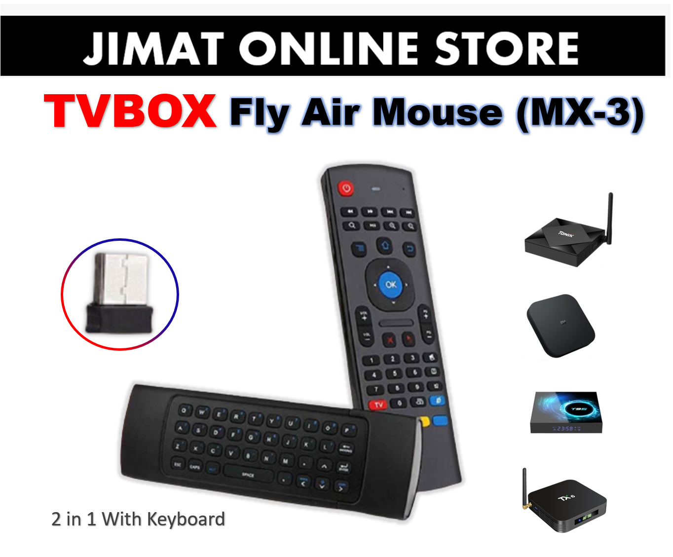 mx3 air mouse red light blinking