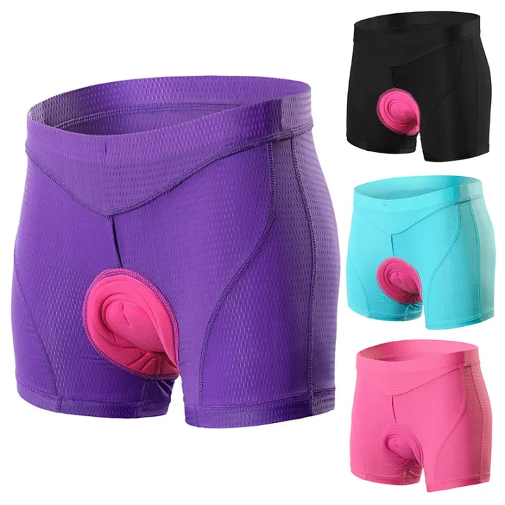 women's plus size padded cycling shorts