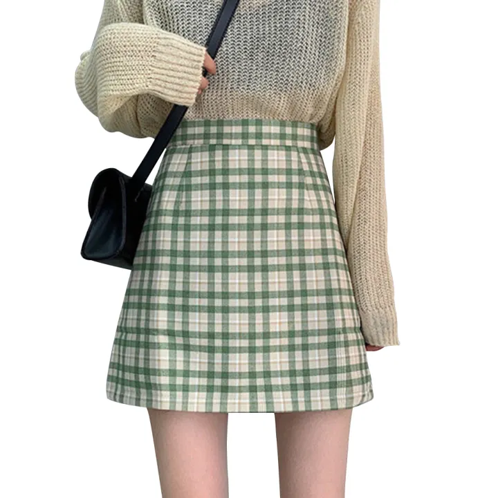 plaid skirt lazada