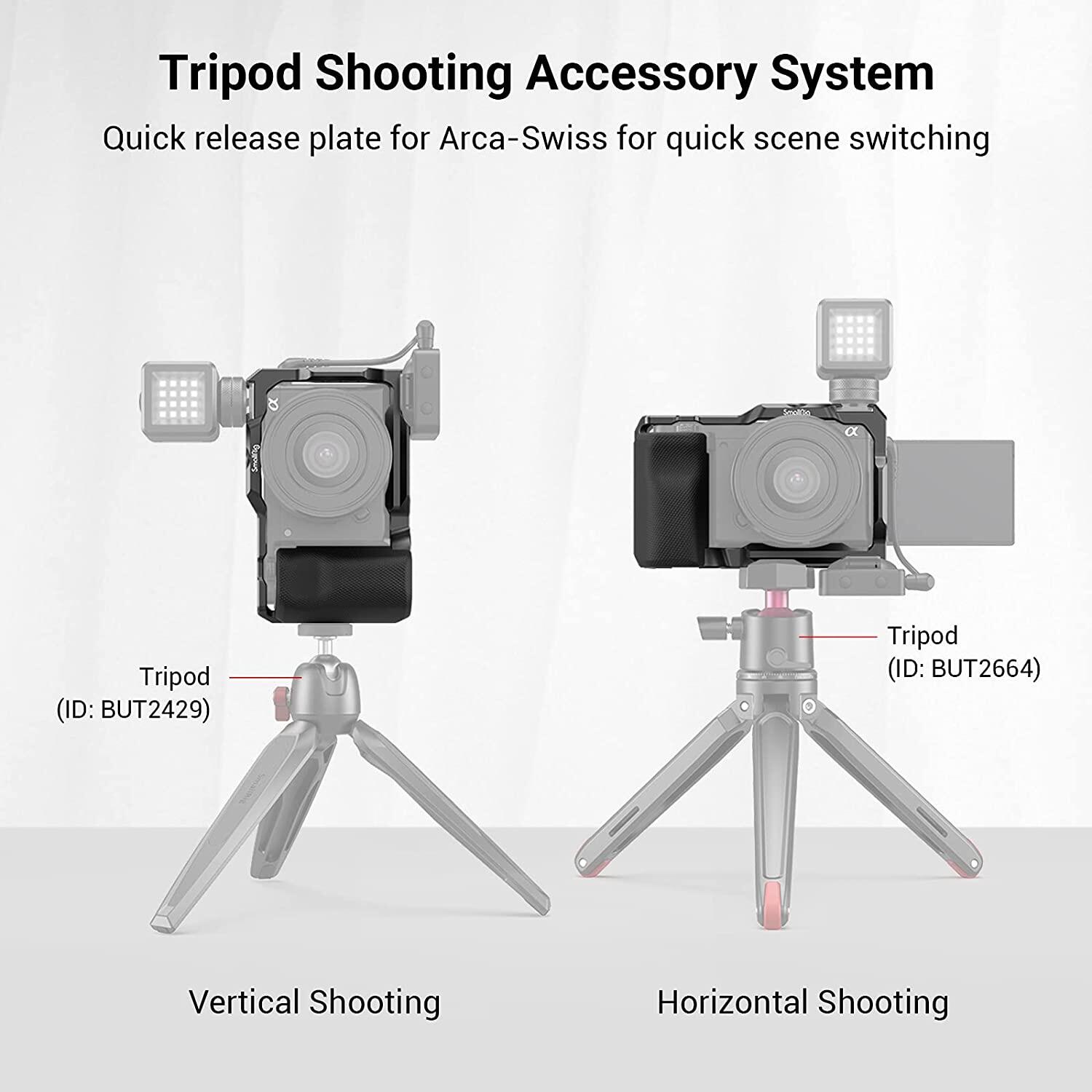 SmallRig ZV E10 Cage with Silicone Handle Grip for Sony ZV-E10 3538B