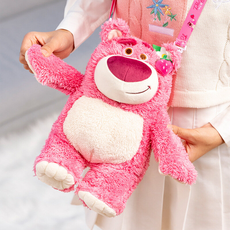 C&K Doll Plush Toy Doll Strawberry Bear Bag