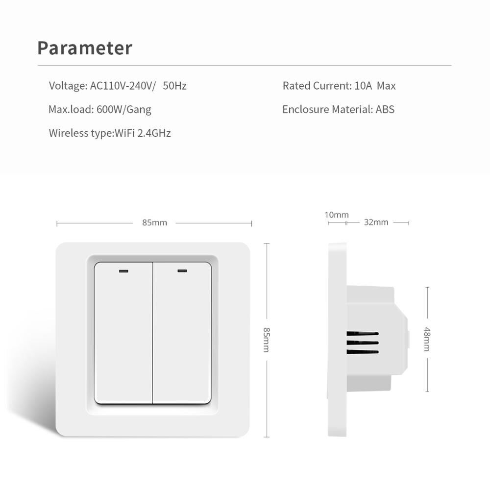 Smart Apple Homekit House Wall light Switch Wireless WiFi Siri Voice Remote Control Key Interruptor Work With Apple Home kit App