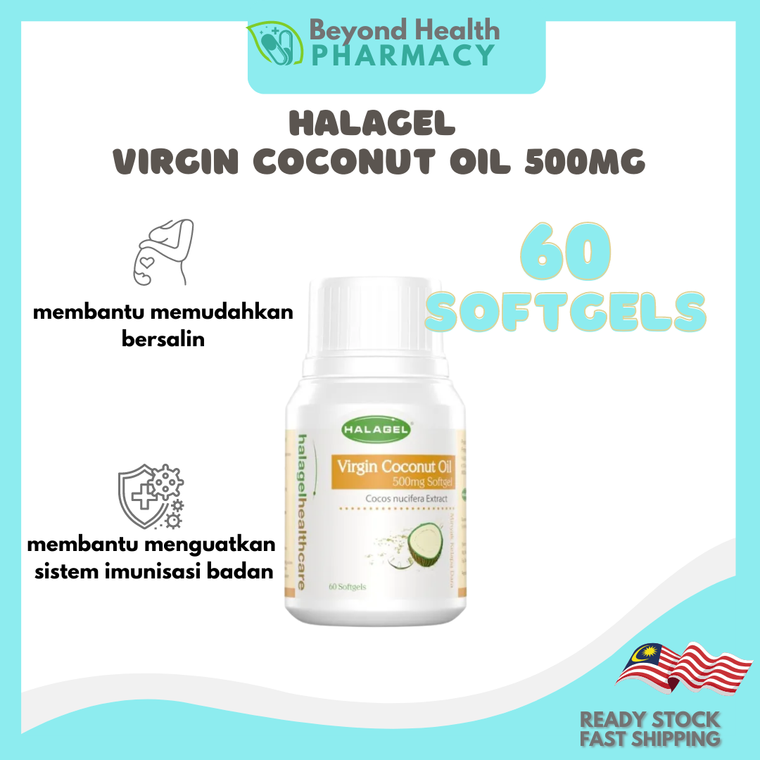 HALAGEL VIRGIN COCONUT OIL 500MG / BLACK SEED OIL / OMEGA3 FISH OIL