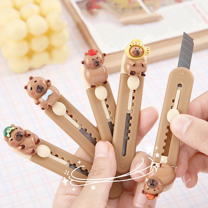Cute Capybara Utility Knife Mini Portable Cutter Paper Cutting Knife