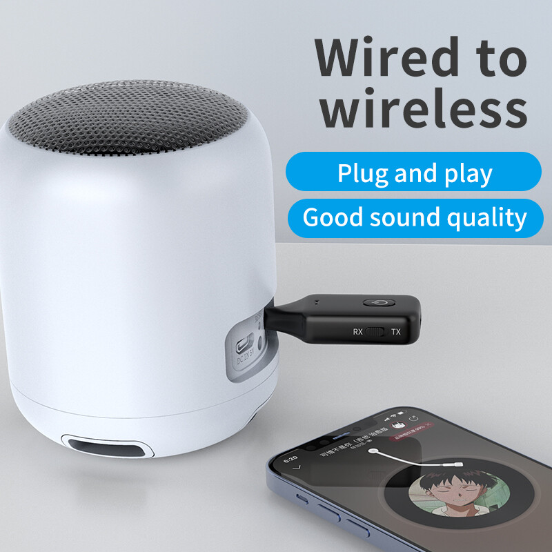 Bộ Thu Phát Bluetooth 5.0 Bộ Chuyển Đổi Âm Thanh Nổi Không Dây Aux 3.5Mm Với Micrô Rảnh Tay Cho Loa Xe Hơi Máy Vi Tính Win7/8/10
