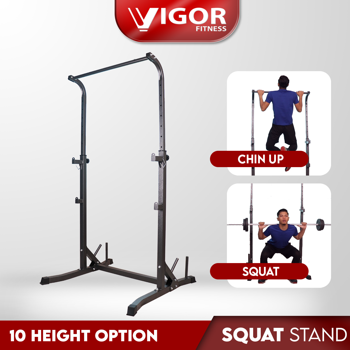 Costway Adjustable Dumbbell Rack Cage Chin Up Squat Stand Fitness