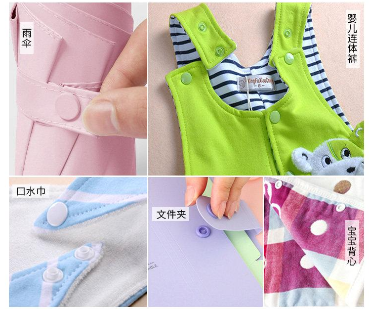 20 Bộ Ốc Vít Nút Nhựa Tròn 12Mm, Phụ Kiện May Mặc Cho Quần Áo May Nút Bọc Chăn