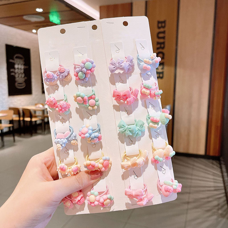 Cute Hair Bands For Girls Hair Bow Small Kids Rubber Bands Elastic Ponytail Holder Kawaii Baby Hair Accessories