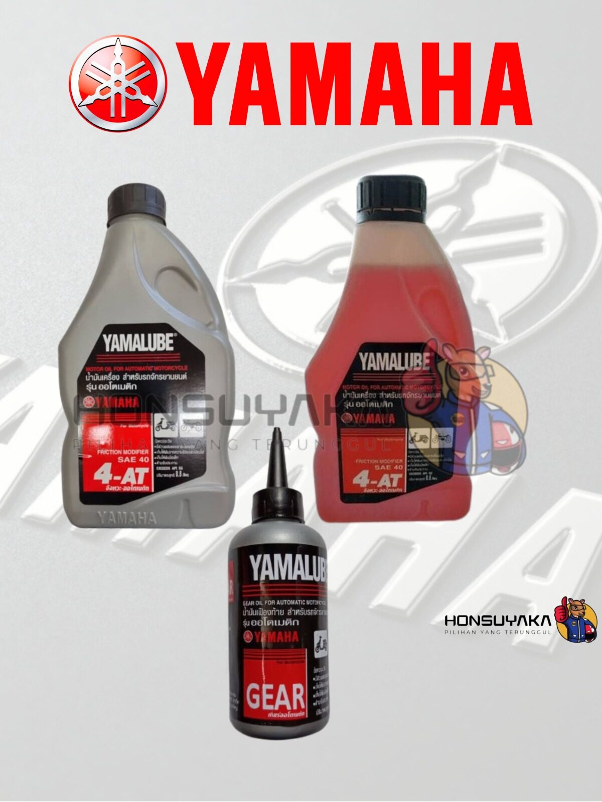 YAMALUBE 4AT SAE 40 RED + GEAR OIL YAMALUBE SILVER FOR SCOOTER | Lazada