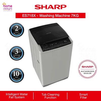 Sharp Fully-Auto Washing Machine 7KG [ ES718X ]