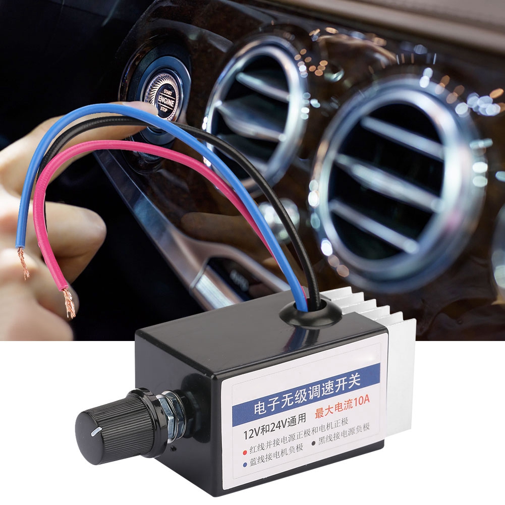 Zonejoy Công Tắc Điều Khiển Tốc Độ Động Cơ DC 12V/24V Phổ Biến Để Điều Khiển Quạt Xe Tải
