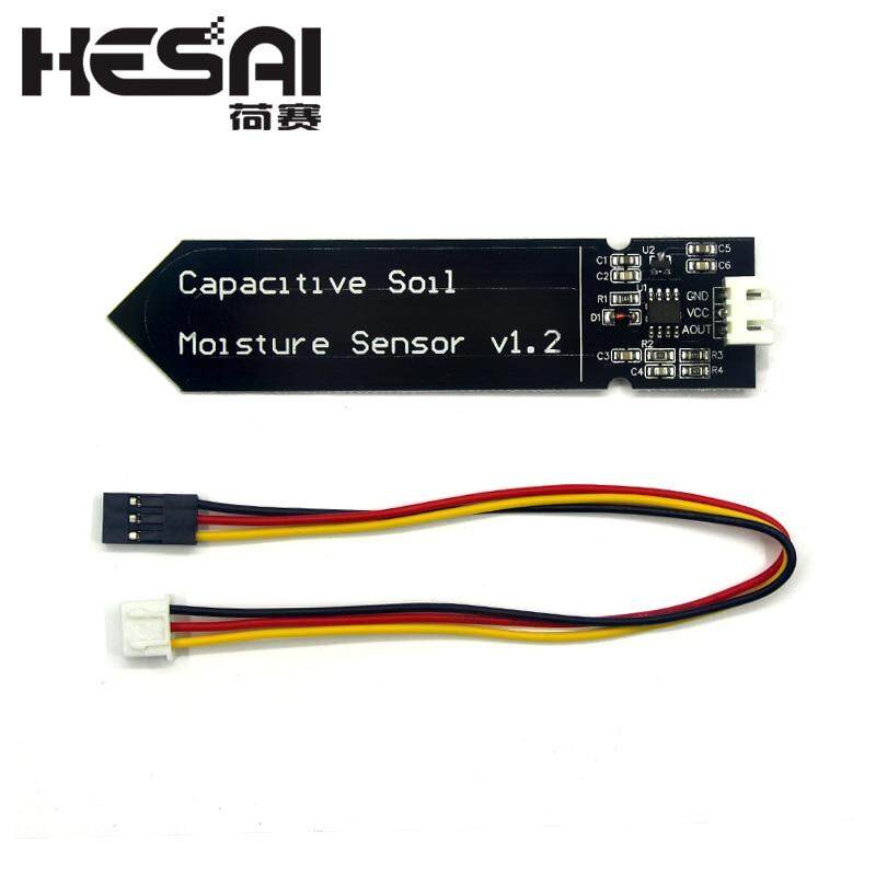 Capacitive ความชื้นในดินเซ็นเซอร์โมดูล Not Easy To Corrode แรงดันไฟฟ้ากว้างลวด3.3 ~ 5.5V ทนต่อการกัดกร่อน W/แรงโน้มถ่วงสำหรับ Arduino