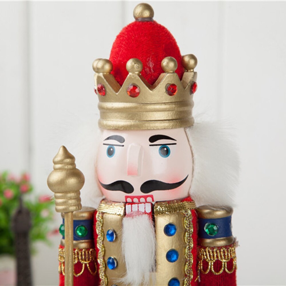 Baoblaze Multi Classic Wood Nutcracker Soldier Figures Drummer/King Music Box Home Decor