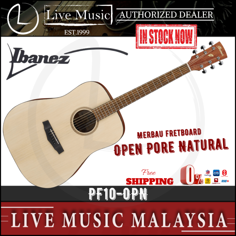 Ibanez PF10 - Open Pore Natural (PF10-OPN) Malaysia