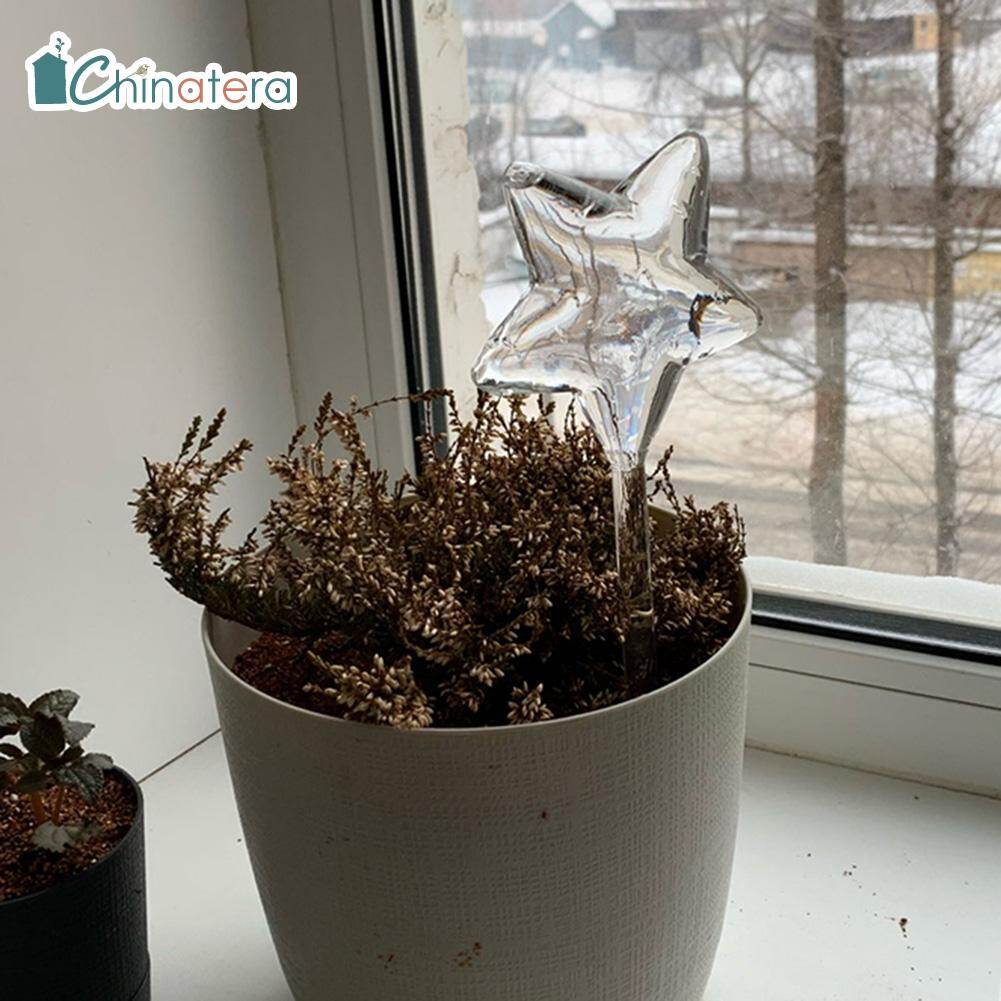 [Chinatera] Cute Star Bird Shaped Automatic Drip Irrigation Self Watering Device Potted Plant Flower Indoor Garden PVC Transparent Sprinkler Watering Tools