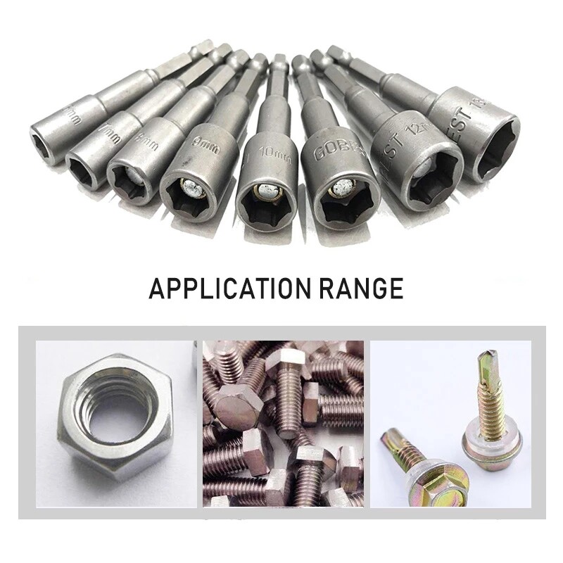 [Hàng Có Sẵn] KIPRUN 14 Cái Mũi Khoan Đai Ốc Lục Giác 5-12Mm Bộ Cờ Lê Tuốc Nơ Vít Ổ Cắm Bộ Chuyển Đổi Mũi Khoan Chuôi Lục Giác 1/4 "Dụng Cụ Điện Cho Tuốc Nơ Vít Điện Dụng Cụ Cầm Tay