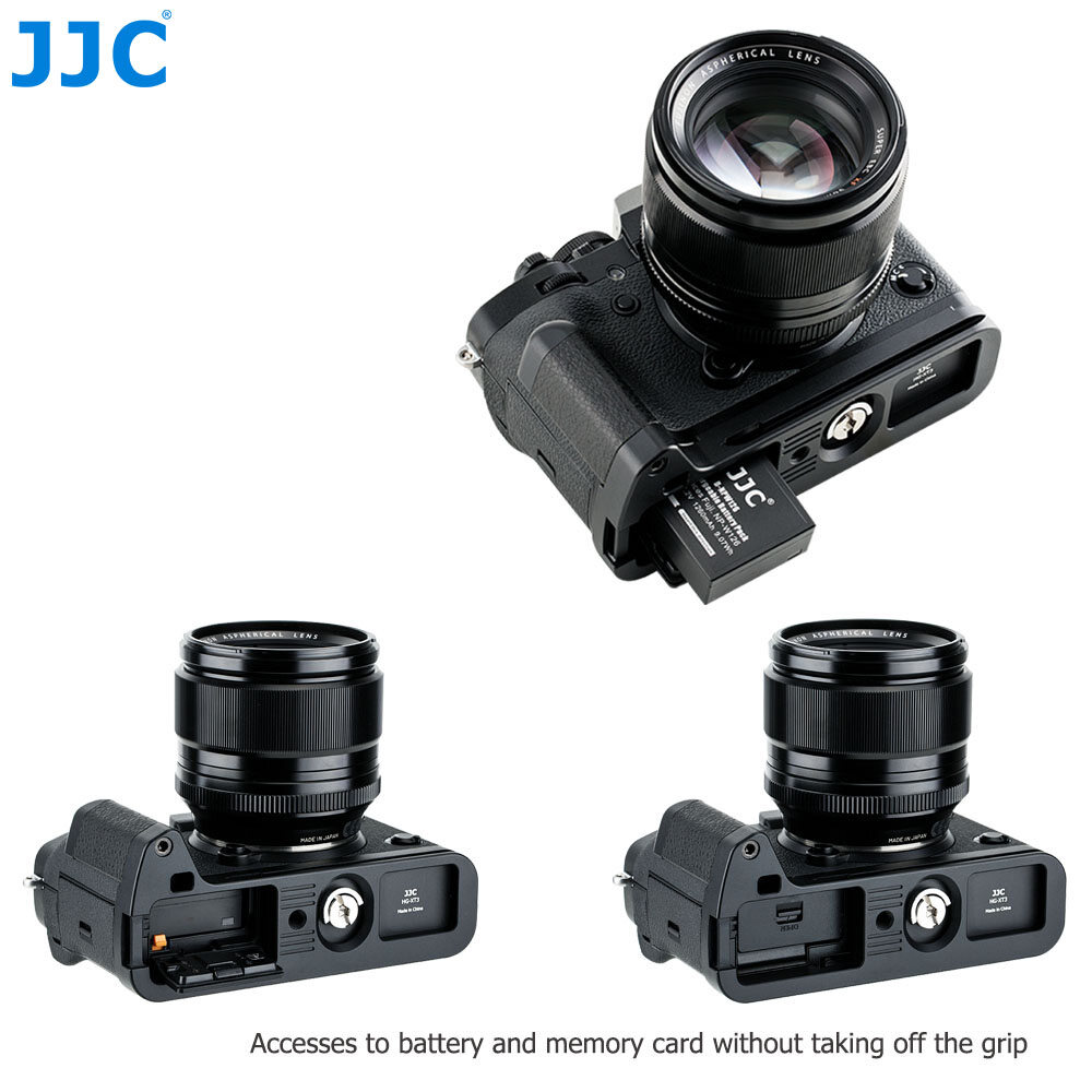 JJC HG-XT3 Camera Solid Metal Hand Grip Secure Handle Bracket For Fujifilm X-T3 X-T2 XT2 XT3 Cameras, Replace MHG-XT3 MHG-XT2