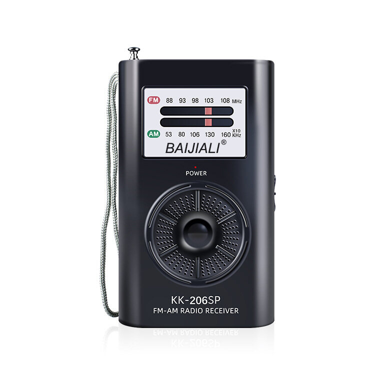 KUDIXIONG Mini portable radio retro pointer radio small multifunctional radio
