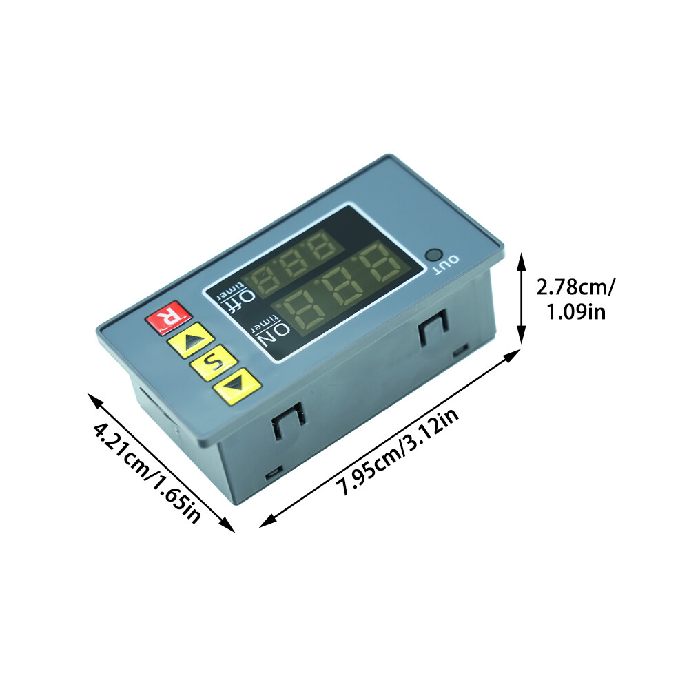 diymore T3230 AC110V 220V DC12V / 24v Digital Time Delay Relay LED Hiển thị chu kỳ Hẹn giờ có thể chuyển đổi Công tắc có thể điều chỉnh Thời gian chuyển tiếp Thời gian trễ Công tắc