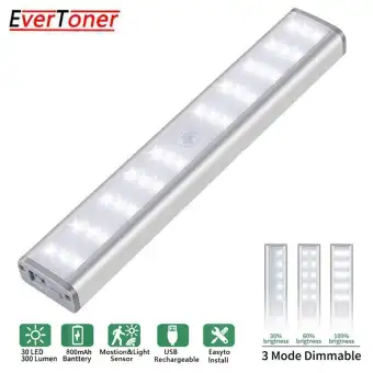 Evertoner 30 Led Motion Sensor Closet Light 1 Color Mode 3 Mode