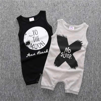 summer baby boys clothes sleeveless newborn baby romper cotton kids clothes