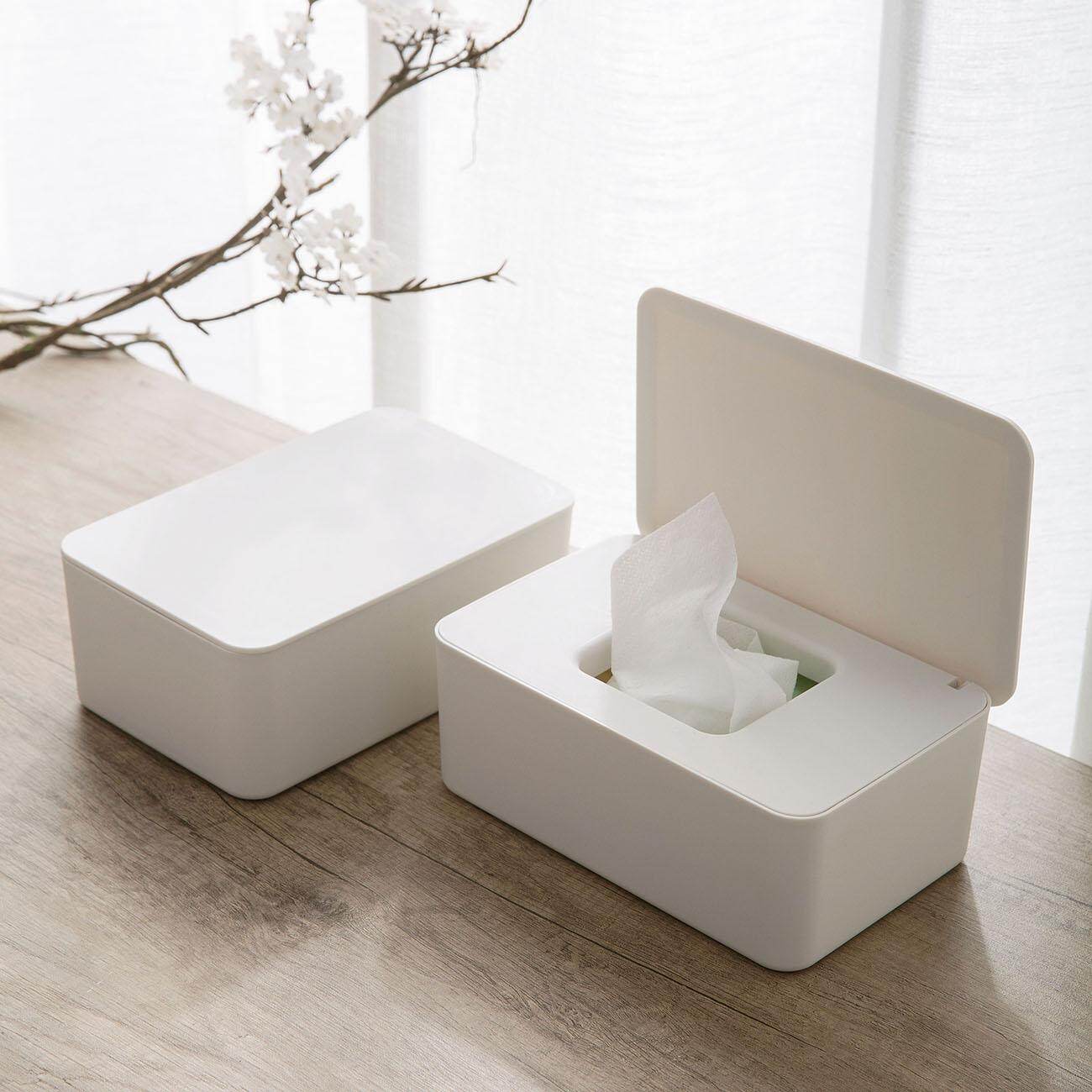 Homenhome Wet Tissue Box Desktop Sealed Wipes Storage Box