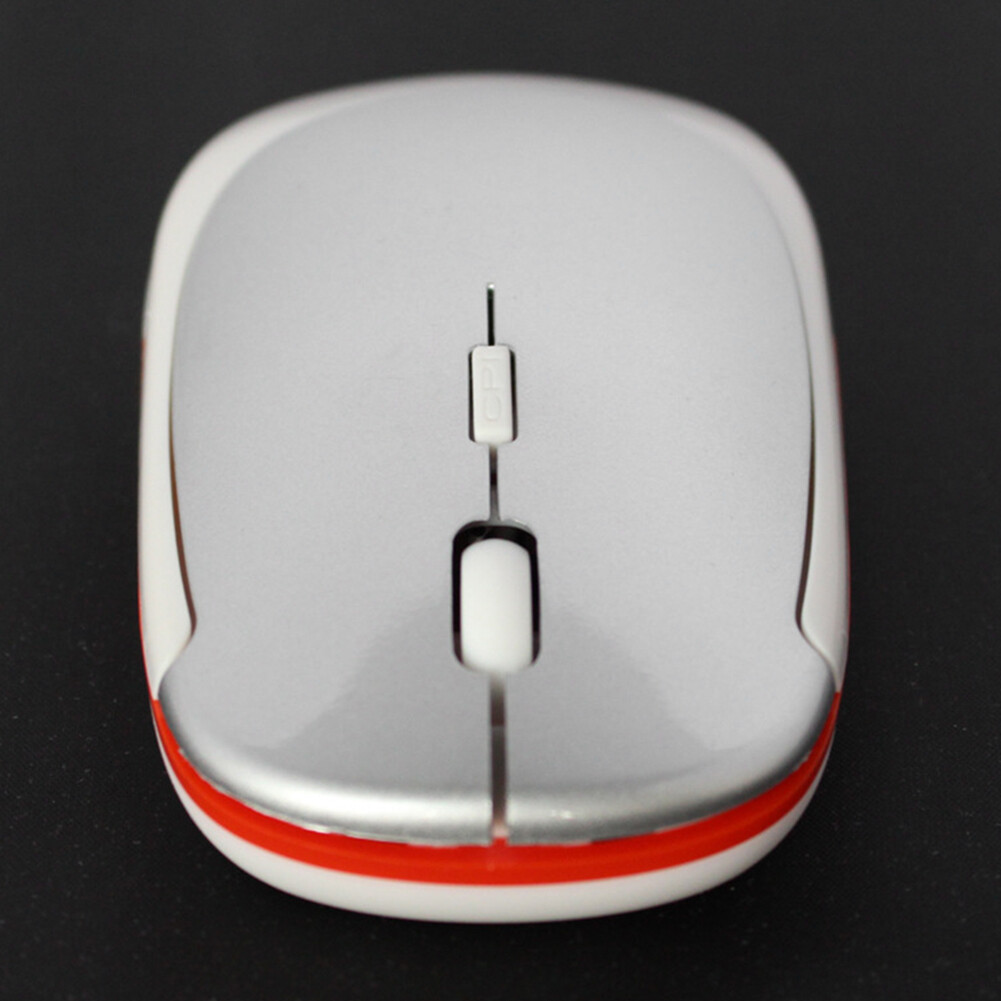 Ultra-Thin 4 Keys 2.4G Wireless Optical Mouse 3 Gears 1600DPI Rechargeable Mice Computer Accessories