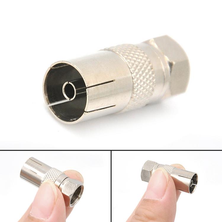 1PC F ประเภทปลั๊กตัวผู้ To Coax RF Aerial Plug หญิงเคเบิลทีวีตัวปรับเสา ...