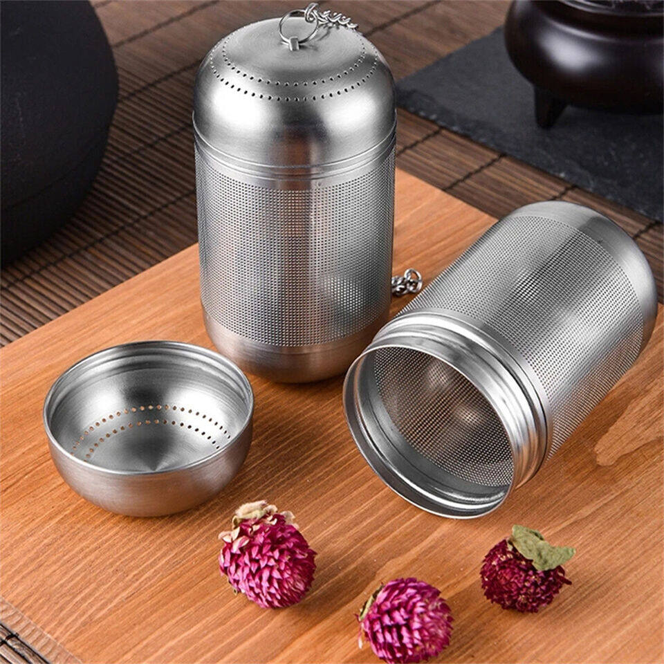 1PCS 304 Stainless Steel Loose Leaf Tea Infuser Spice Tea Strainer Diffuser Filter Large