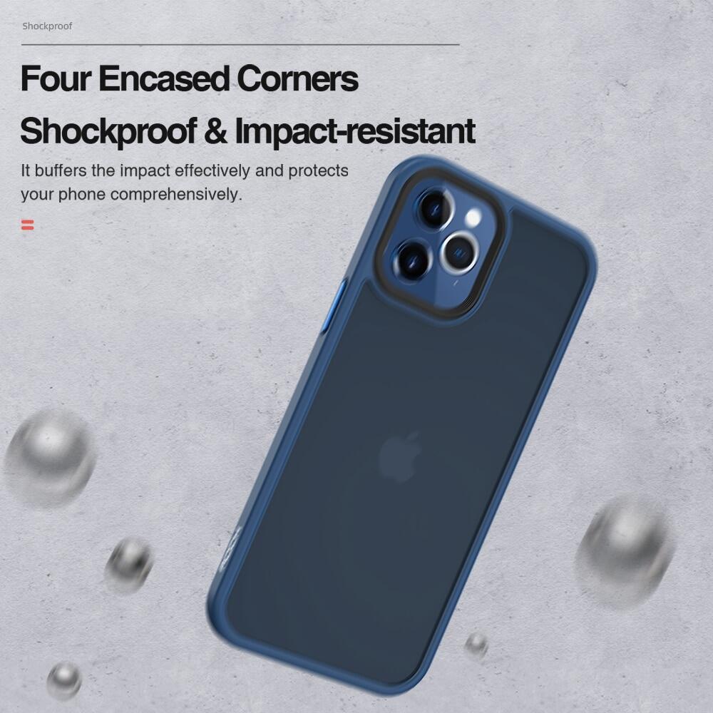 Mờ Trường Hợp Chống Sốc, Ốp Cho iPhone 12 Pro Max Mini 2020 SE 2020 11 Pro MAX 7 8 Plus Xs Max XR Ốp Chống Va Đập TPU Mờ Sang Trọng Ốp Lưng PC Cho iPhone 12 Pro Max