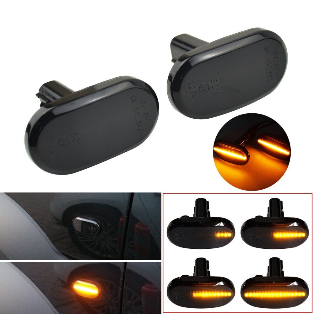 Led Dynamic Side 2Pcs Marker Lights Directional Indicator Sequential ...