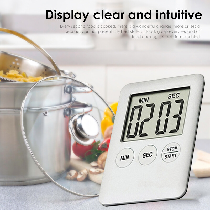 KIPRUN Kitchen Timer Digital Magnetic Cooking Baking LCD Count Down Up Loud Alarm Countdown Alarm Magnet Clock Sleep Clock For Kitchen