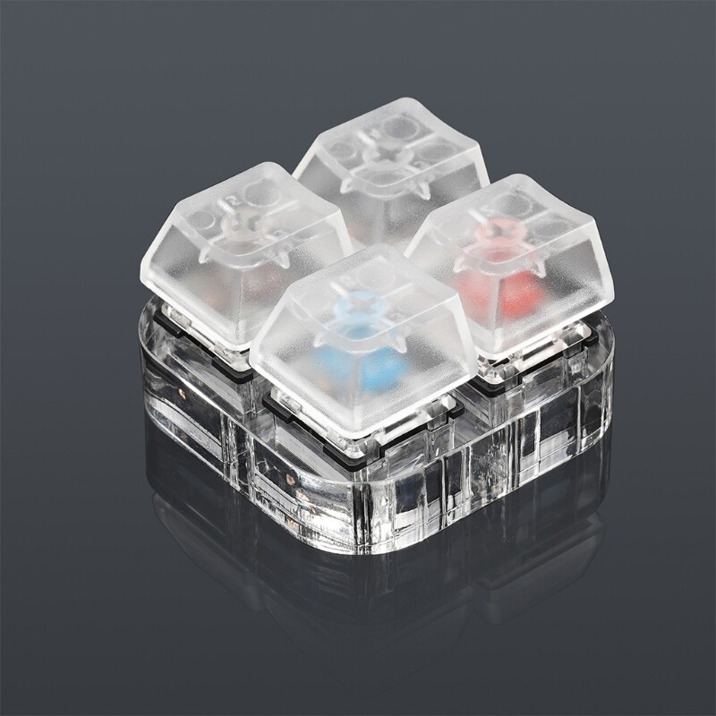 Dụng Cụ Kiểm Tra 4 Nắp Khóa, Gateron MX Switches Bộ Kiểm Tra Bàn Phím, Phím Trong Suốt Bàn Phím Cơ PCB Mẫu