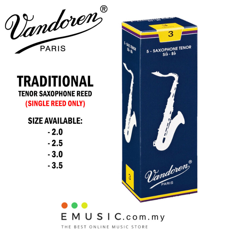 Vandoren Paris Traditional Tenor Saxophone Reed - Single Reed Malaysia