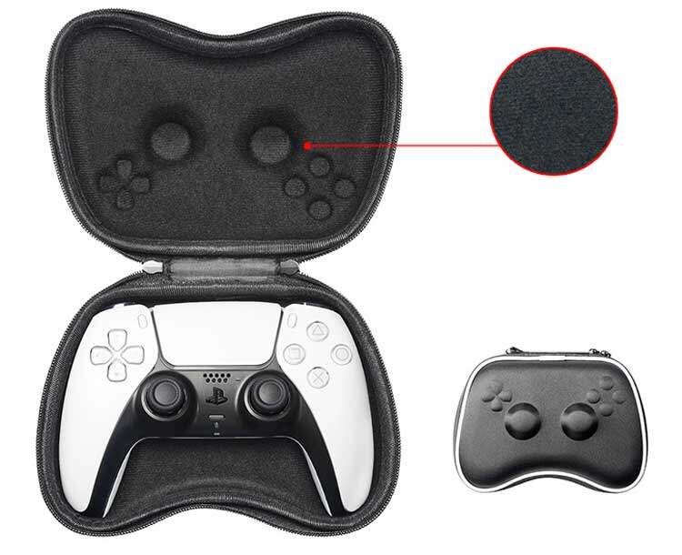 EVA Storage Bag For PS5 Gamepad Dual Sense Controller 360° Full Protection Dustproof Shell Soft Carrying Case For PlayStation 5