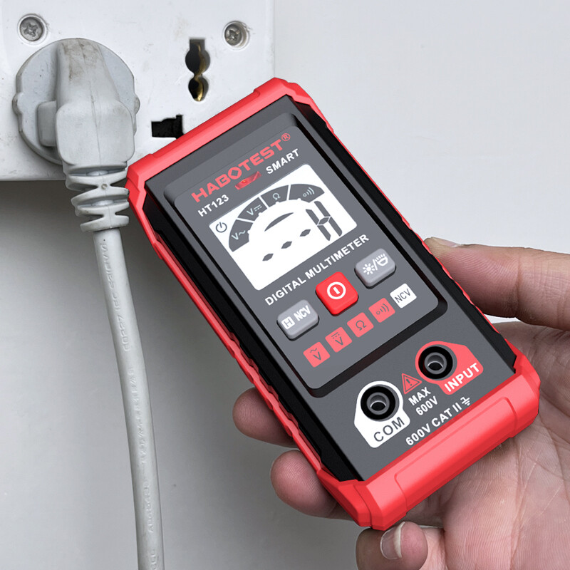 HT123 Smart Digital Multimeter High-precision Auto Range Multimeter NCV AC DC Voltage Resistance Continuity Tester with Backlight