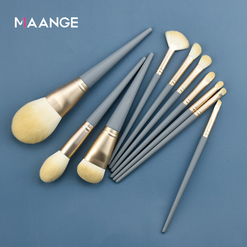 Maange 10 PCs makeup brush set eye shadow concealer blush professional makeup tools