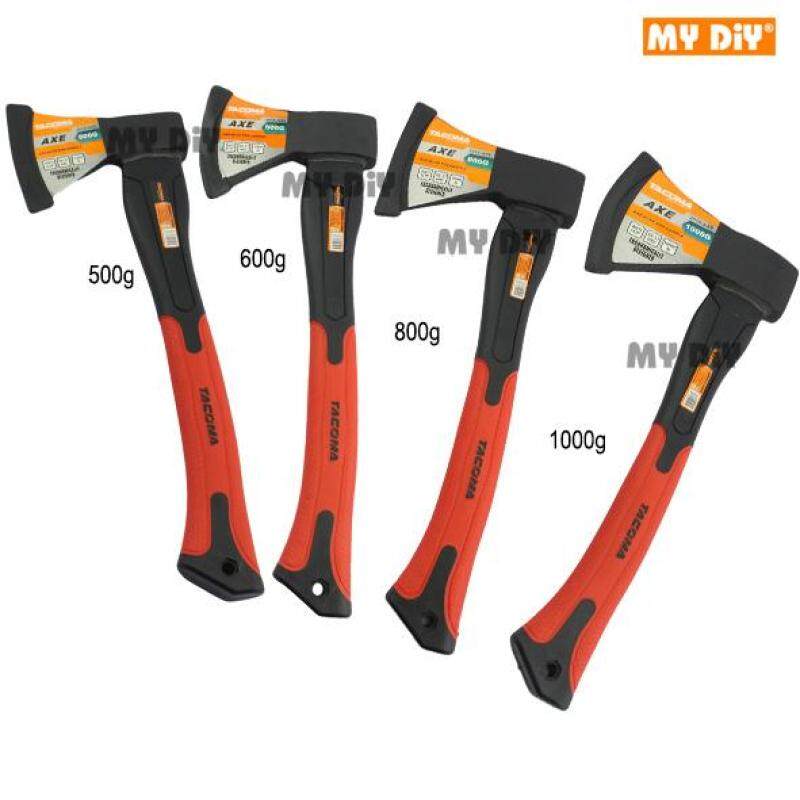 MYDIY Online2u - HEAVY DUTY TACOMA AXE_KAPAK WITH TPR HANDLE WOOD_AXE ANTI SLIP HANDLE ERGONOMICALLY DESIGN AVAILABE 500G 600G 800G 1000G HRC 48-57 MULTIPURPOSE AXEE