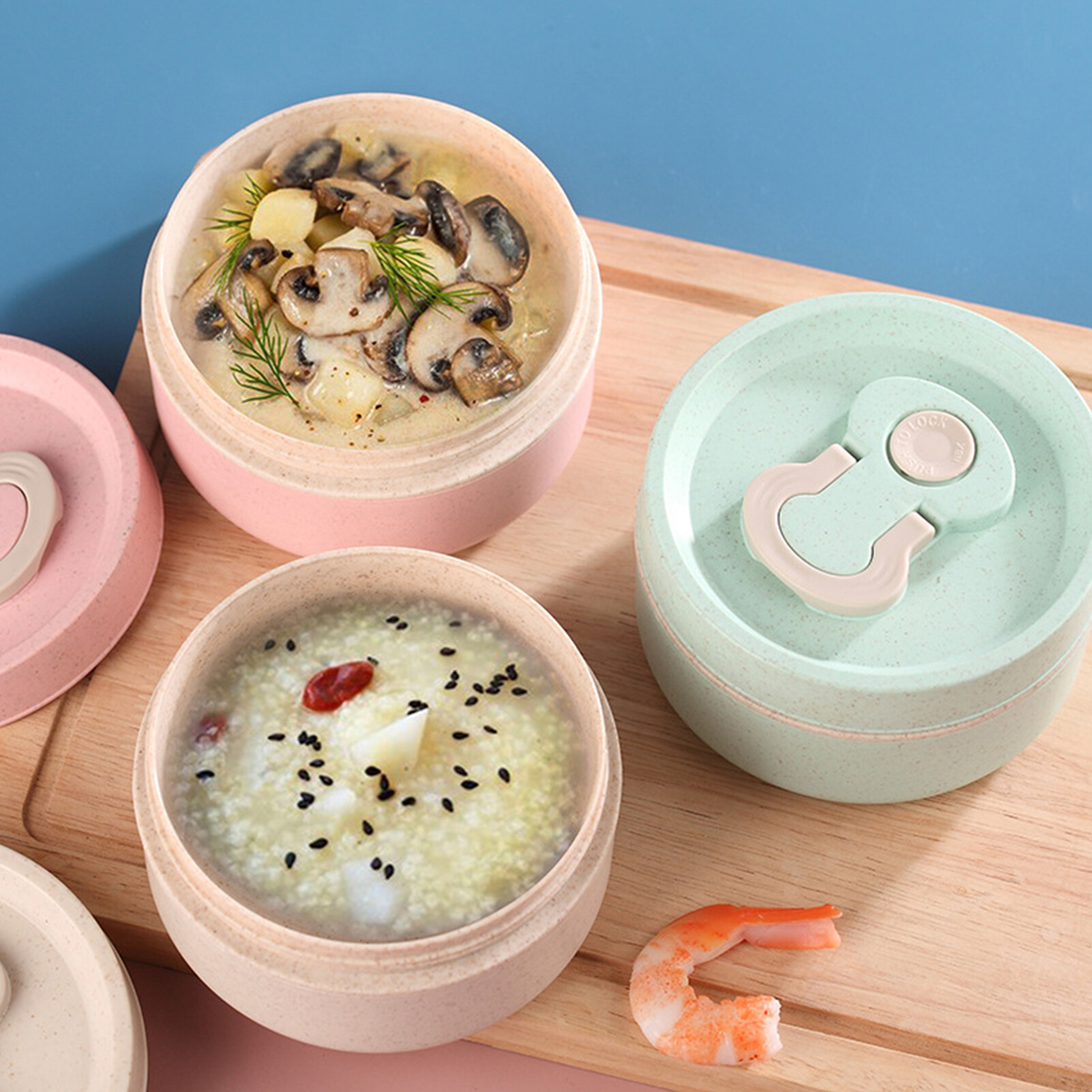 650ML Lunch Box Food Grade High Temperature Resistant Thickened Leakproof Stable Handle Microwave-heating No Odor Easy Cleaning Bento Box